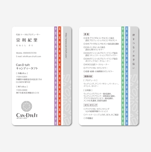 sync design (sync_design)さんの沖縄イベントプロデュース「キャンディータフト」の名刺デザインへの提案