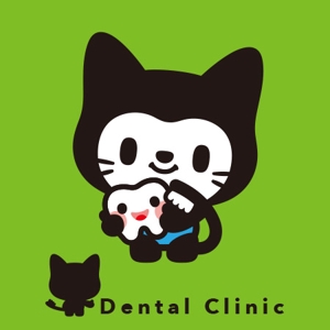 D-Cafe　 (D-Cafe)さんの尻尾が歯ブラシになっている黒猫　が歯を磨いてくれているイメージ（グレー系の猫でも可）への提案