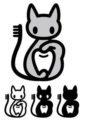 tatami_inu00さんの尻尾が歯ブラシになっている黒猫　が歯を磨いてくれているイメージ（グレー系の猫でも可）への提案
