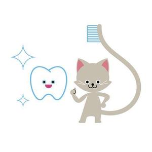 t.o ()さんの尻尾が歯ブラシになっている黒猫　が歯を磨いてくれているイメージ（グレー系の猫でも可）への提案