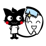 J. (jkitamura)さんの尻尾が歯ブラシになっている黒猫　が歯を磨いてくれているイメージ（グレー系の猫でも可）への提案