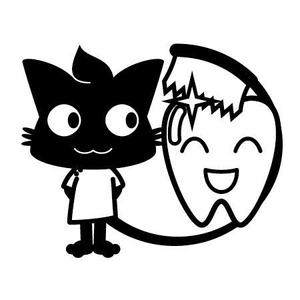J. (jkitamura)さんの尻尾が歯ブラシになっている黒猫　が歯を磨いてくれているイメージ（グレー系の猫でも可）への提案