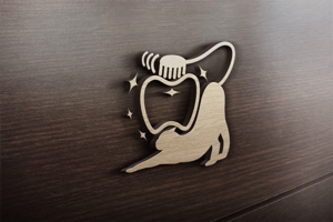 デザイン事務所 はしびと (Kuukana)さんの尻尾が歯ブラシになっている黒猫　が歯を磨いてくれているイメージ（グレー系の猫でも可）への提案