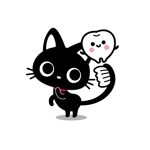 makiko_f (makiko_f)さんの尻尾が歯ブラシになっている黒猫　が歯を磨いてくれているイメージ（グレー系の猫でも可）への提案