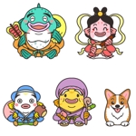 ヤンロン (yanron)さんの【釣り宿】長者屋敷のマスコットキャラクター【キョベラ様】の家族キャラクターデザインへの提案