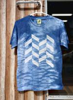 YOKOKAWA (Kouichi)さんの藍染めTシャツに縫い付けるネームタグのロゴデザインへの提案