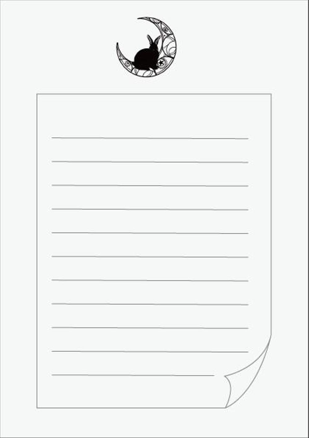 封筒、便箋のデザイン