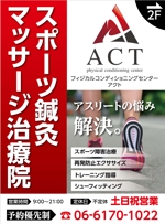 K-Design (kurohigekun)さんのスポーツ鍼灸治療院physical conditioning center ACTの看板への提案