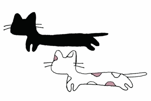 aya (ayakas)さんの姉妹猫「るうとりり」の食器用キャラクターデザイン　への提案