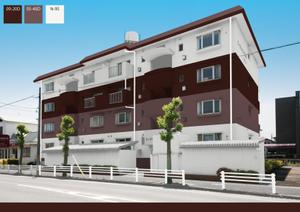 design_studio_be (design_studio_be)さんの【アパートの外壁塗装コーディネート21】への提案