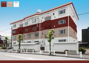design_studio_be (design_studio_be)さんの【アパートの外壁塗装コーディネート21】への提案