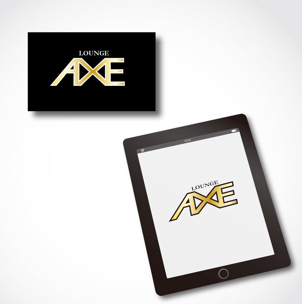 新規オープンのラウンジ「AXE(アグゼ)」ロゴ制作