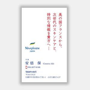 mizuno5218 (mizuno5218)さんの　　社名　team-ext　 の名刺デザインへの提案
