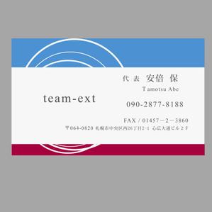 acve (acve)さんの　　社名　team-ext　 の名刺デザインへの提案