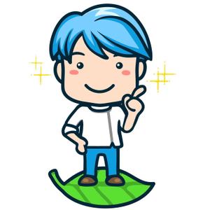 E.crayon (yuuuuuu_ecolibra)さんのHPやブログで使うキャラクターデザイン。「そよかぜくん」２～３頭身　女性受け可愛らしい清潔感あるへの提案