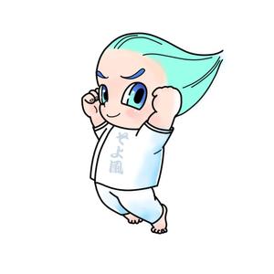 いぬい (Koinuno4564)さんのHPやブログで使うキャラクターデザイン。「そよかぜくん」２～３頭身　女性受け可愛らしい清潔感あるへの提案