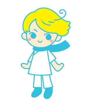 うりゃた (uryata)さんのHPやブログで使うキャラクターデザイン。「そよかぜくん」２～３頭身　女性受け可愛らしい清潔感あるへの提案
