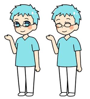 紡 ()さんのHPやブログで使うキャラクターデザイン。「そよかぜくん」２～３頭身　女性受け可愛らしい清潔感あるへの提案