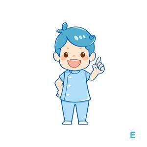 晴 (haru-mt)さんのHPやブログで使うキャラクターデザイン。「そよかぜくん」２～３頭身　女性受け可愛らしい清潔感あるへの提案