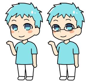 紡 ()さんのHPやブログで使うキャラクターデザイン。「そよかぜくん」２～３頭身　女性受け可愛らしい清潔感あるへの提案