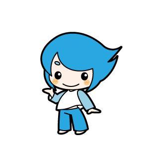 甘枝くら (mizuiroxx)さんのHPやブログで使うキャラクターデザイン。「そよかぜくん」２～３頭身　女性受け可愛らしい清潔感あるへの提案