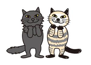 nakamura utano ()さんの姉妹猫「るうとりり」の食器用キャラクターデザイン　への提案