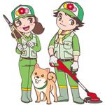 mamikaru (mamikaru)さんの造園作業の男の子、女の子、犬のキャラクターデザインへの提案