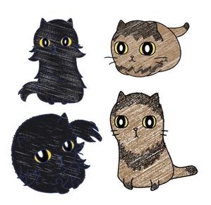 株式会社イーネットビズ (e-nets)さんの姉妹猫「るうとりり」の食器用キャラクターデザイン　への提案
