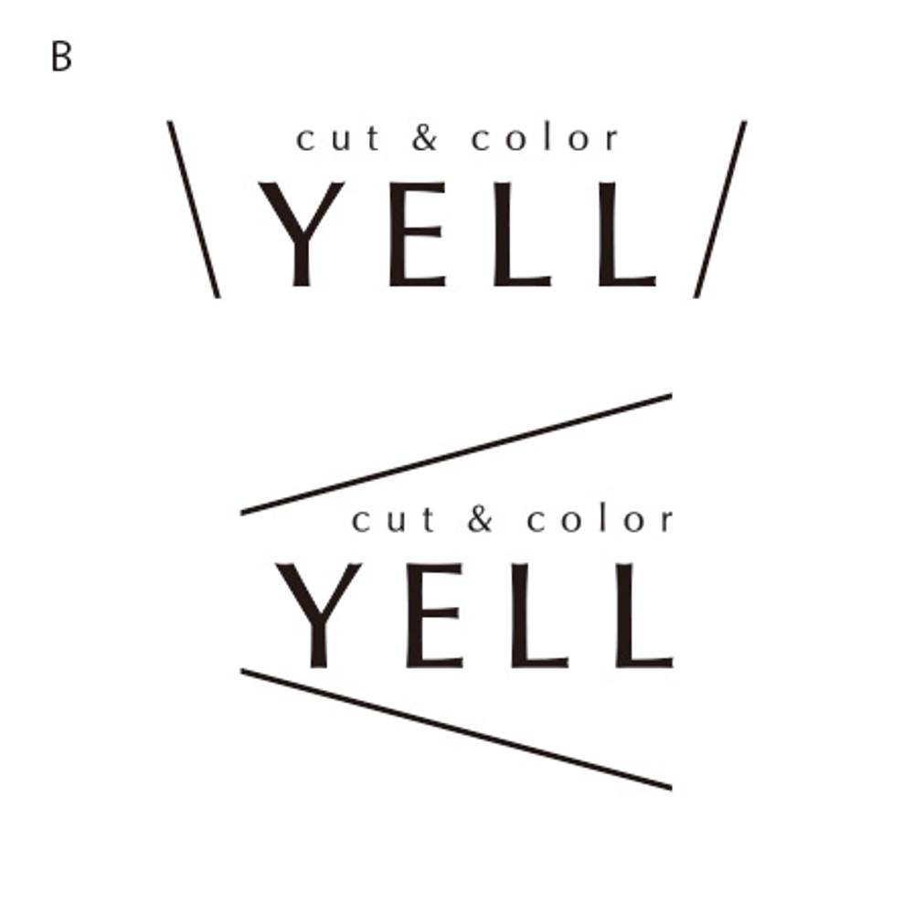 新規美容室「YELL」のロゴ