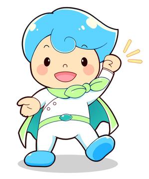 神崎由奈 (chloro0o)さんのHPやブログで使うキャラクターデザイン。「そよかぜくん」２～３頭身　女性受け可愛らしい清潔感あるへの提案