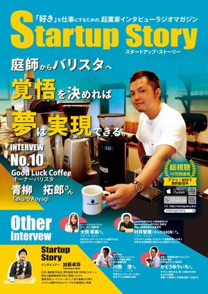 masa (masa_2go)さんの起業家インタビュー番組の、公共施設用ポスターデザインへの提案