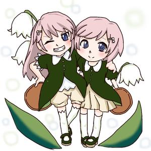 あっぷるぱい (apple0505)さんの双子のキャラクターデザインへの提案