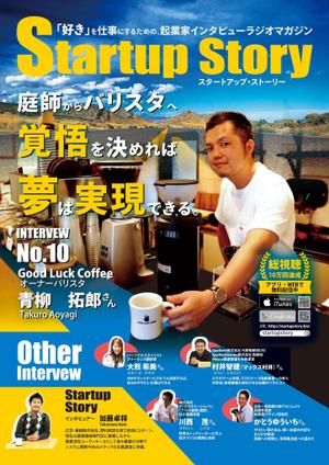 masa (masa_2go)さんの起業家インタビュー番組の、公共施設用ポスターデザインへの提案