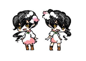 chinamoZ (chinamoZ)さんの双子のキャラクターデザインへの提案