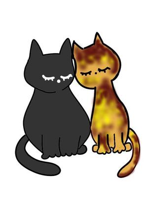 miia (miia)さんの姉妹猫「るうとりり」の食器用キャラクターデザイン　への提案