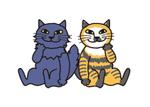 nakamura utano ()さんの姉妹猫「るうとりり」の食器用キャラクターデザイン　への提案