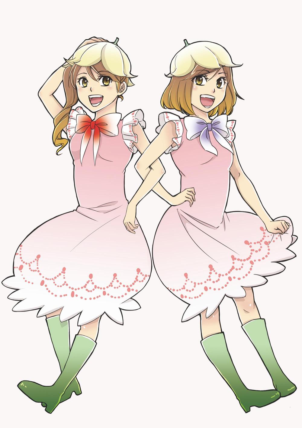 双子のキャラクターデザイン