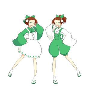 鈴木のろちか (aggchu)さんの双子のキャラクターデザインへの提案