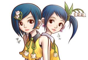 パグはる (pugharuru)さんの双子のキャラクターデザインへの提案