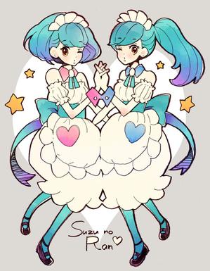 まるみそ (maruniso91)さんの双子のキャラクターデザインへの提案