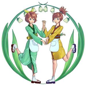 とねりんぐ (toneri-hikusiro)さんの双子のキャラクターデザインへの提案
