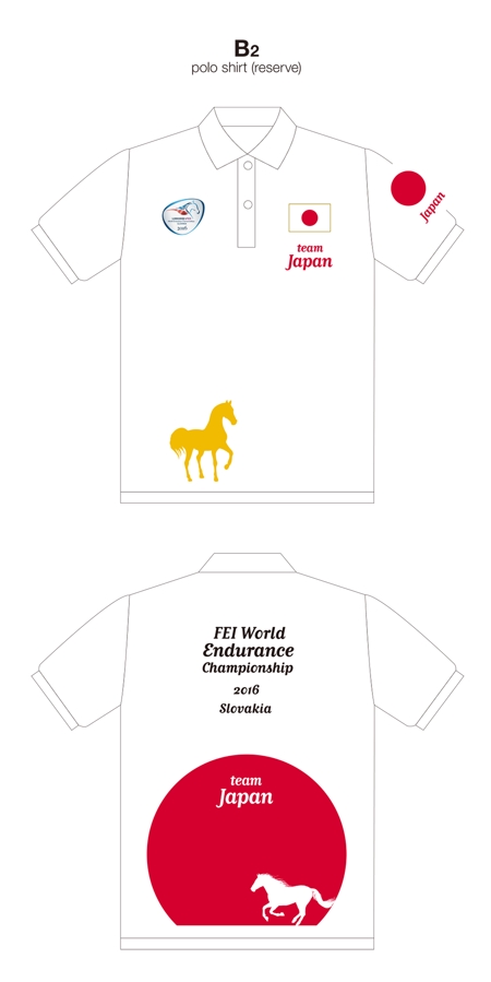 amn1970 (amn1970)さんの馬術競技世界選手権の日本代表チームのポロシャツならびにウィンドブレーカーデザインへの提案
