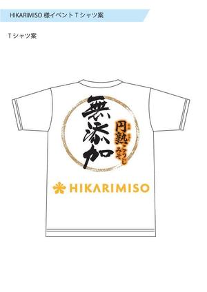 中川貴元 (takayukinakagawa)さんの会社ロゴ・商品ロゴを使用したイベントスタッフTシャツのデザイン（背面のみ）への提案