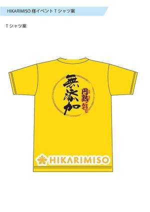 中川貴元 (takayukinakagawa)さんの会社ロゴ・商品ロゴを使用したイベントスタッフTシャツのデザイン（背面のみ）への提案