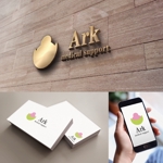 it_tad (it_tad)さんの失語症や高次脳機能障害のスクリーニングを取り扱う「Ark medical support」のロゴへの提案