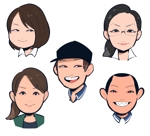 オカモト (okamoto_008)さんの店舗スタッフ9人の顔写真をイラスト化への提案