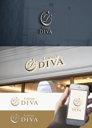 p ()さんの新店ラウンジ「Lounge  DIVA」のロゴへの提案