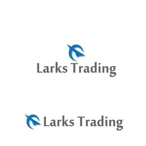 cocktailtone (cocktailtone)さんの輸出入を行う事業の屋号「Larks Trading」のワードロゴと名刺や書類に載せるエンブレムロゴへの提案