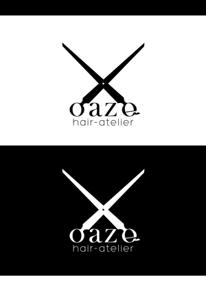 青山 (wwkenww)さんの美容室　「oaze hair-atelier」のロゴへの提案