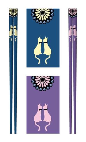 なばな (na_nabananohana)さんの箸・カトラリー・お椀　ネコのイラストへの提案